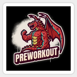 Preworkout bodybuilder dragon Sticker